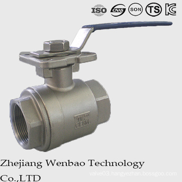 ISO 2PC Casting Stainless Steel High Platform Ball Valve